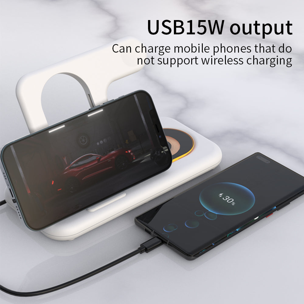 4 in 1 Moodlight Wireless Charging Station (Black)