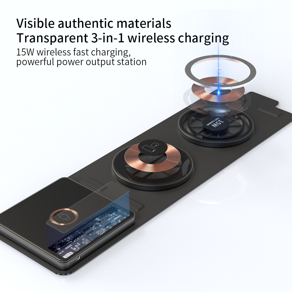 Walletstyle-Foldable 3 in 1 Wireless Charger