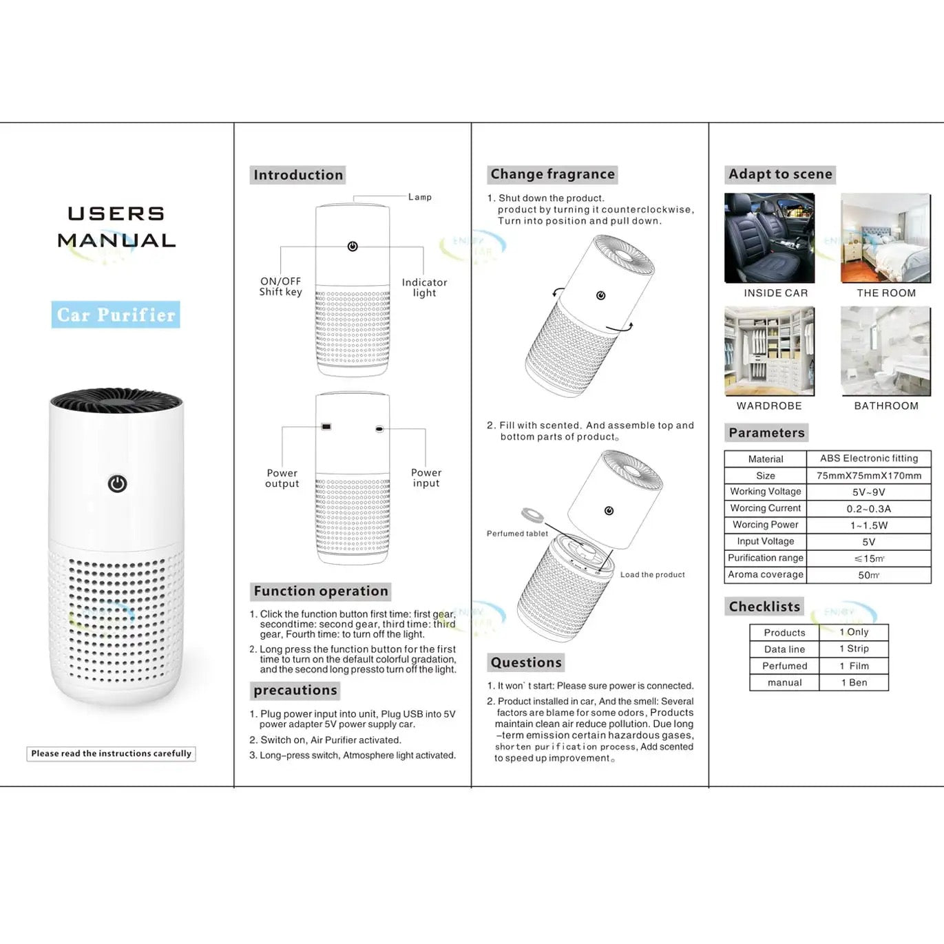 2 in 1 Air Purifier & Air Freshener